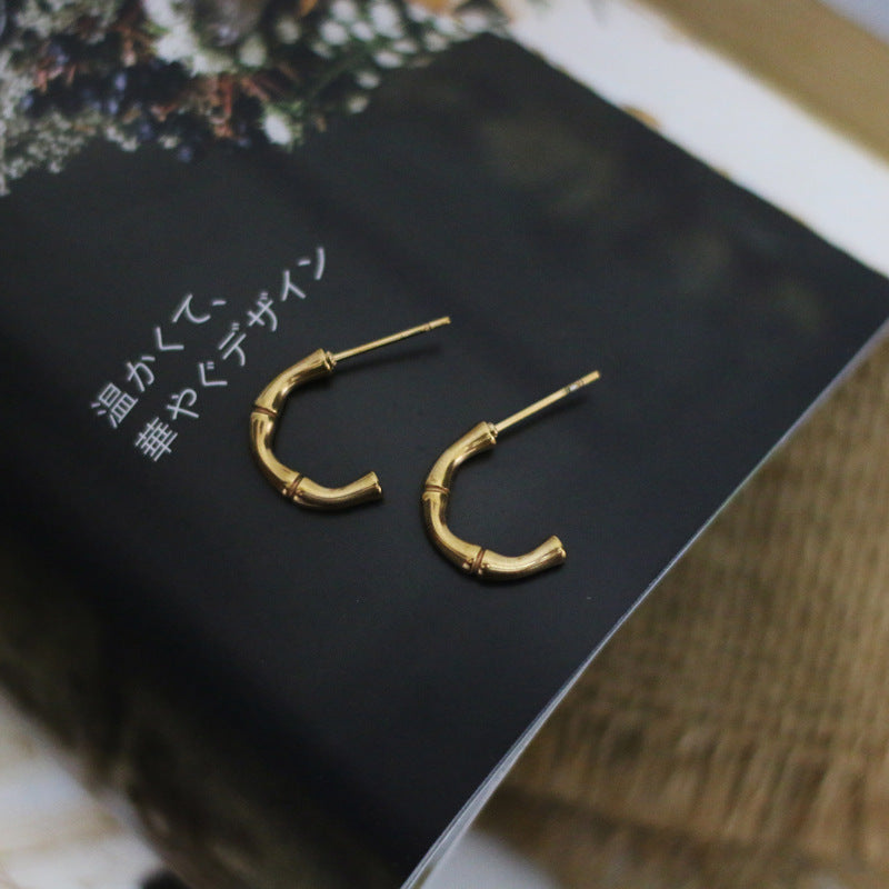 Zen Bamboo Stud Earrings