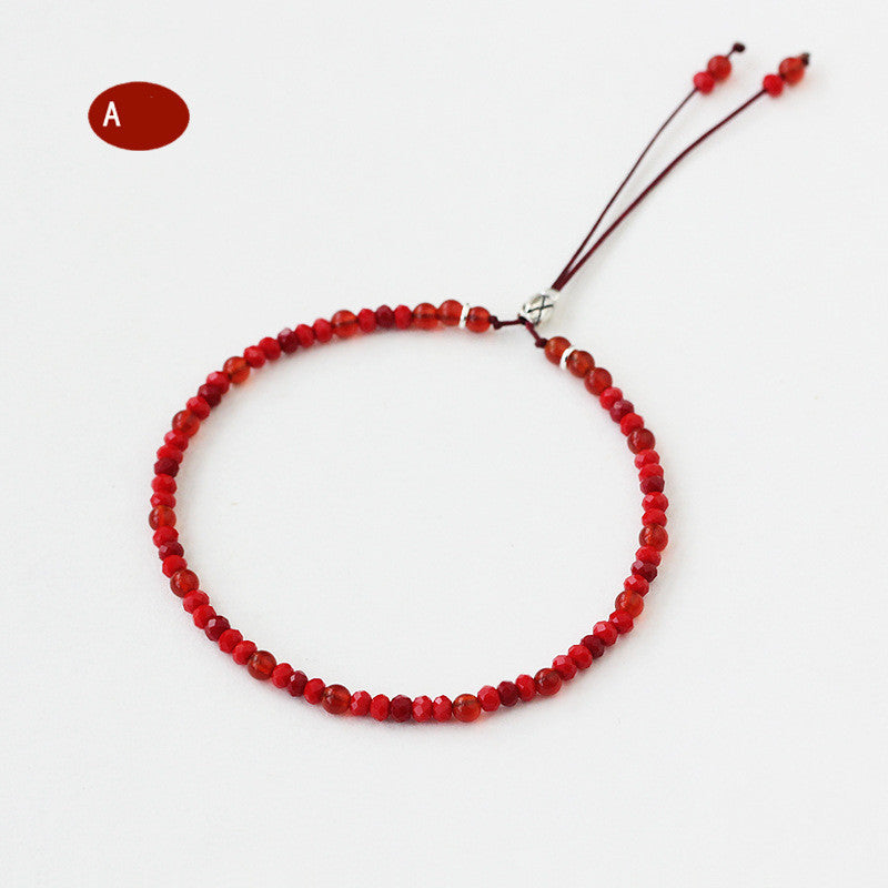 Crimson Onyx Artisan Strand Bracelet