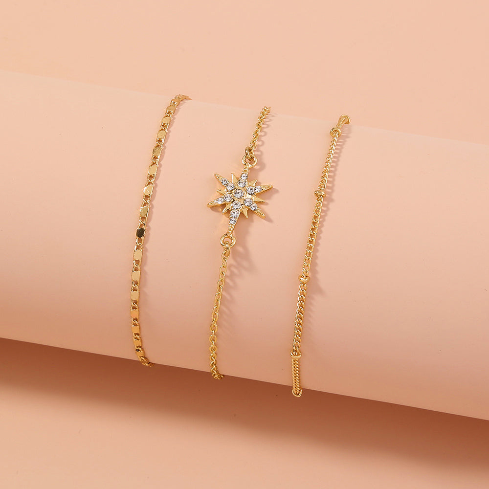 Starlit Glamour Multi-Layer Diamond Bracelet