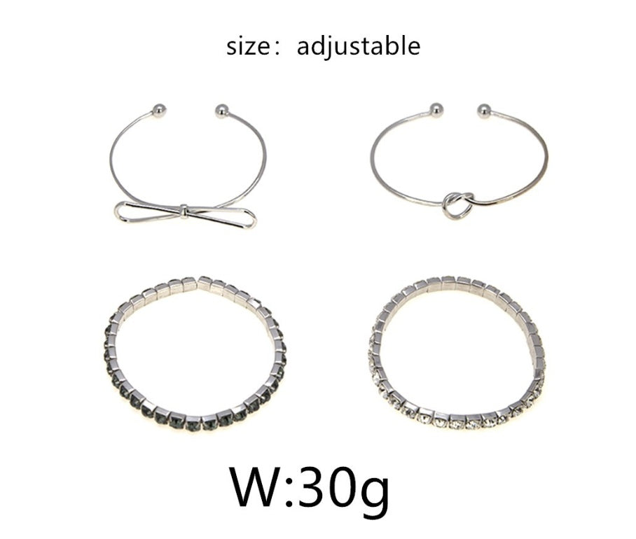 Modyle Crystal Heart Wedding Bracelets Collection
