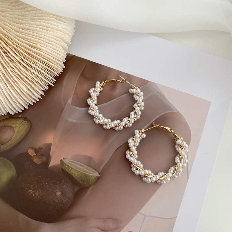 Lustrous Halo Pearl Earrings