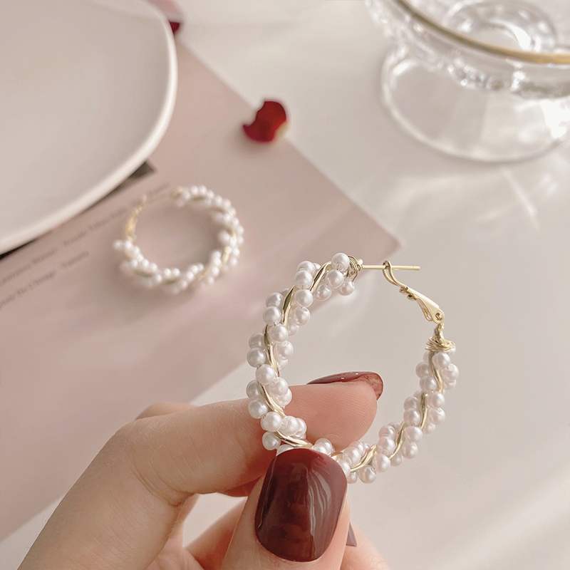 Lustrous Halo Pearl Earrings