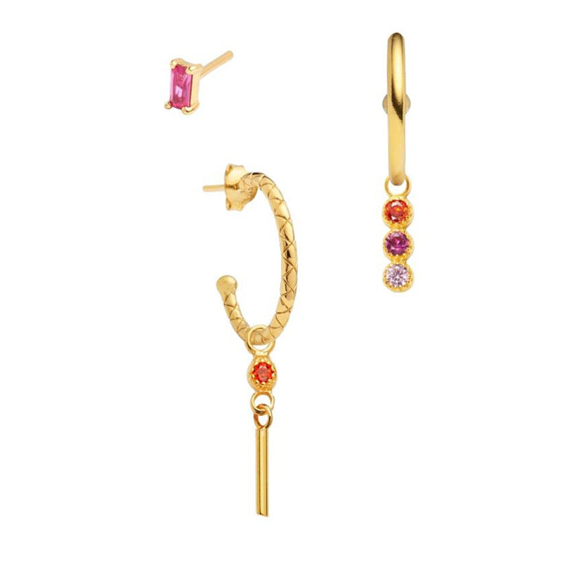 Chic Trio Statement Earrings Set