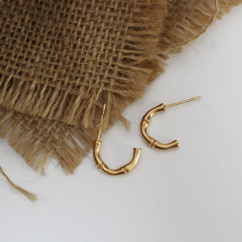 Zen Bamboo Stud Earrings