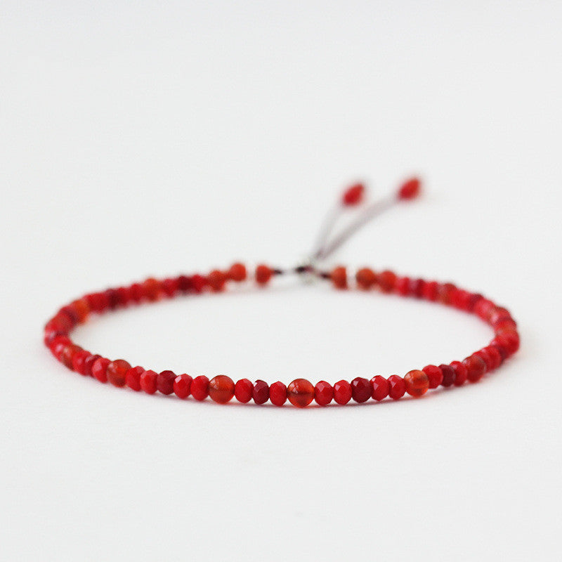 Crimson Onyx Artisan Strand Bracelet