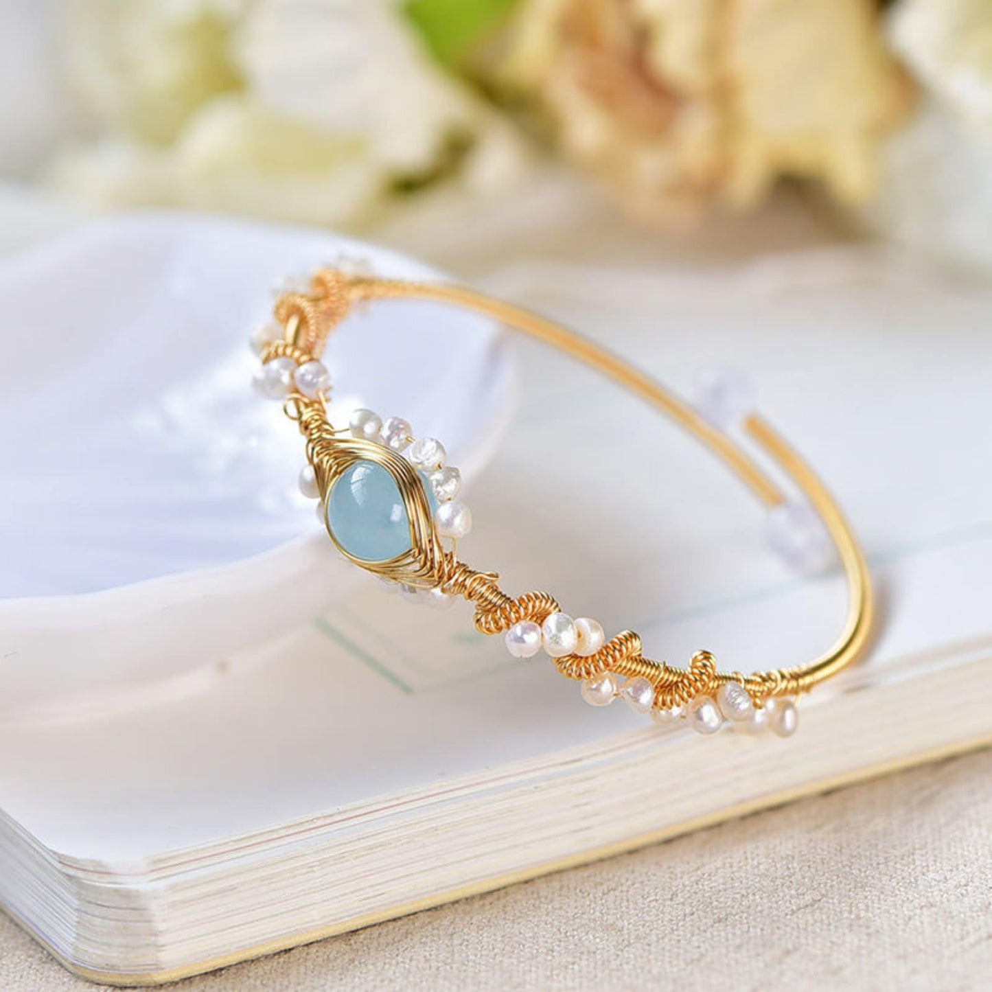 Gold Pearl Bracelet