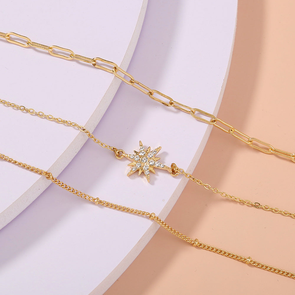 Starlit Glamour Multi-Layer Diamond Bracelet