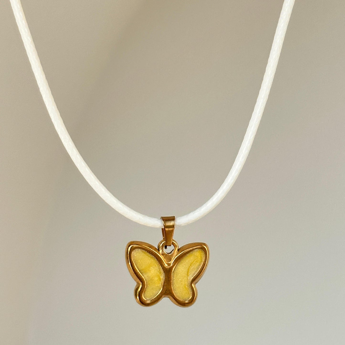 Colorful Wings Butterfly Pendant Necklace