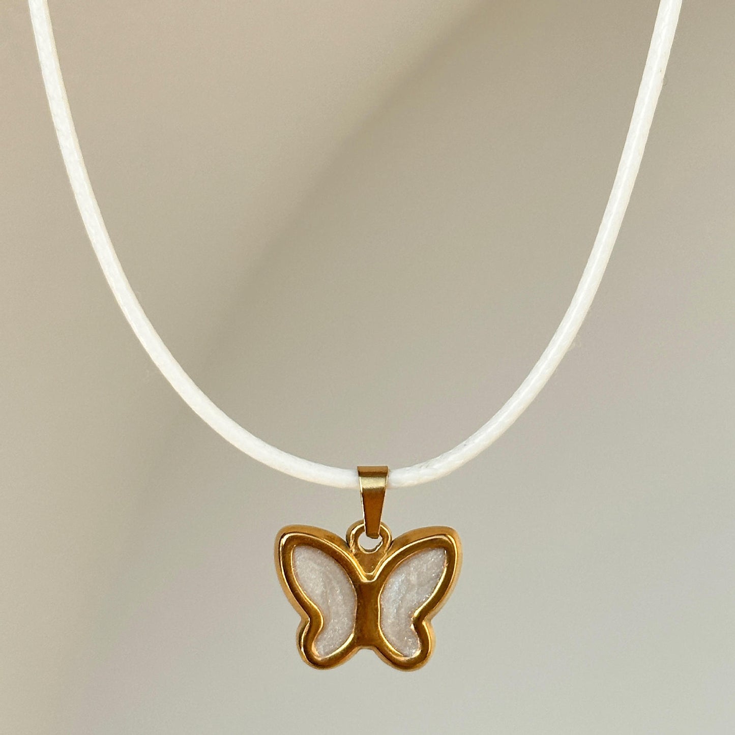 Colorful Wings Butterfly Pendant Necklace