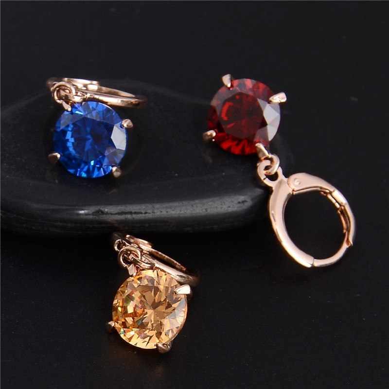 Golden Glow CZ Hoop Earrings – Elegant Holiday Gift