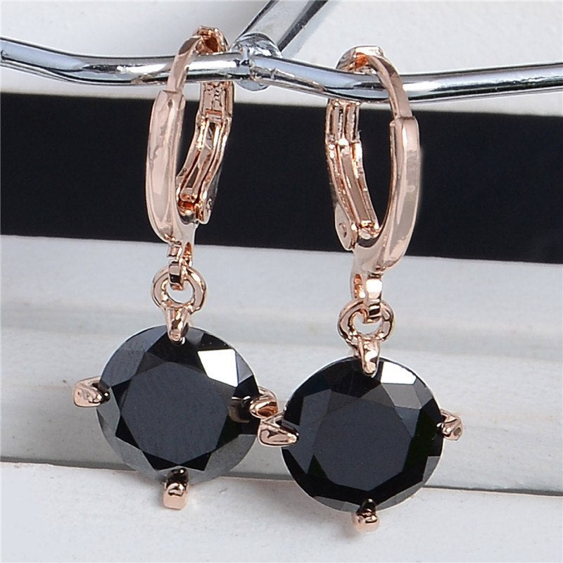 Golden Glow CZ Hoop Earrings – Elegant Holiday Gift
