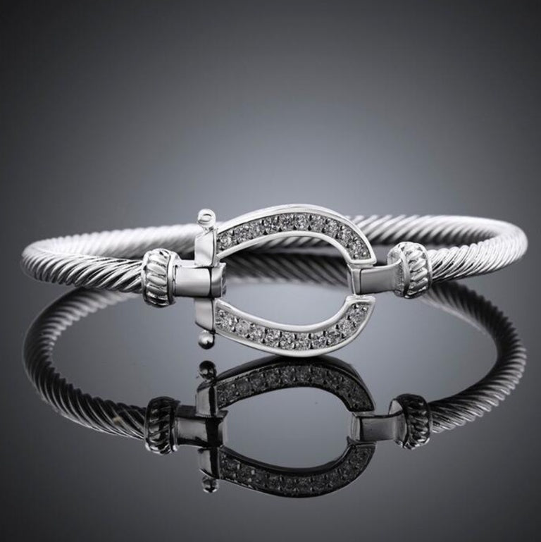 Crystal Radiance Silver Bracelet