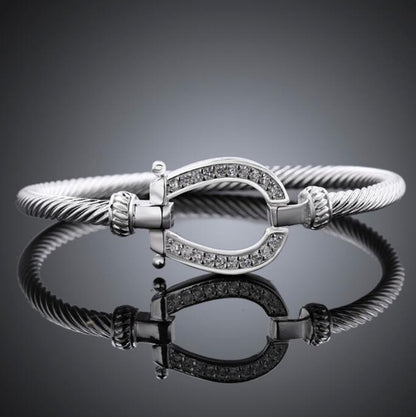 Crystal Radiance Silver Bracelet
