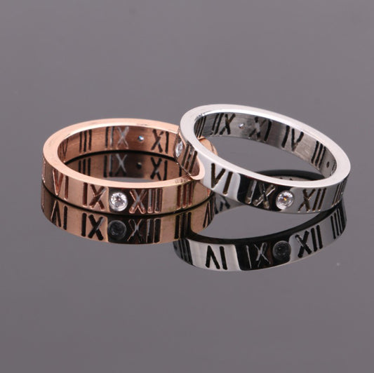 Eternal Numerals Diamond Couple Rings