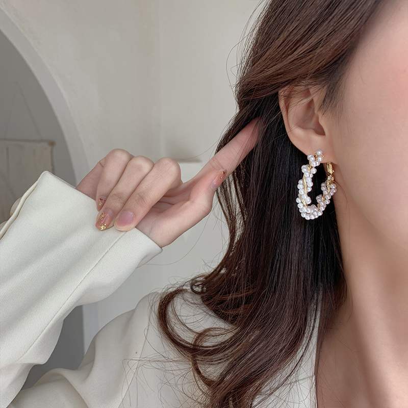 Lustrous Halo Pearl Earrings