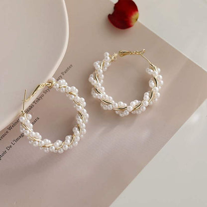 Lustrous Halo Pearl Earrings