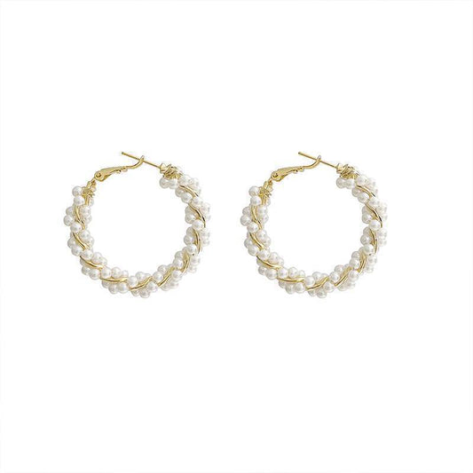 Lustrous Halo Pearl Earrings