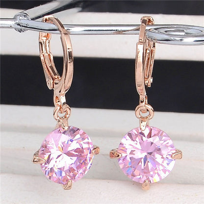 Golden Glow CZ Hoop Earrings – Elegant Holiday Gift