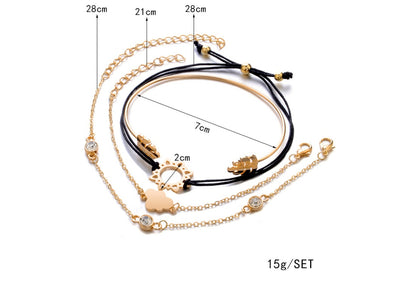 Modyle Crystal Heart Wedding Bracelets Collection