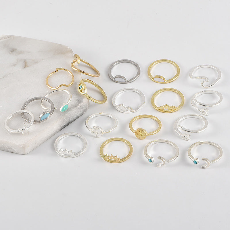 Radiant Elegance 19-Piece Women's Rings Collection
