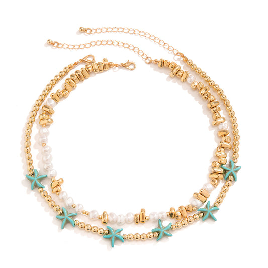 Starfish Shell Duo Necklace