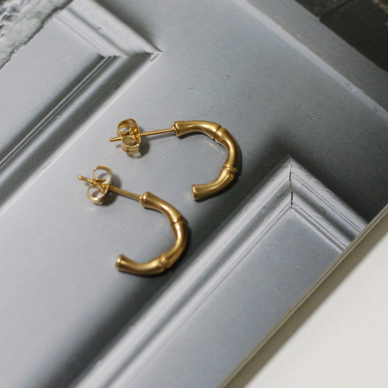 Zen Bamboo Stud Earrings
