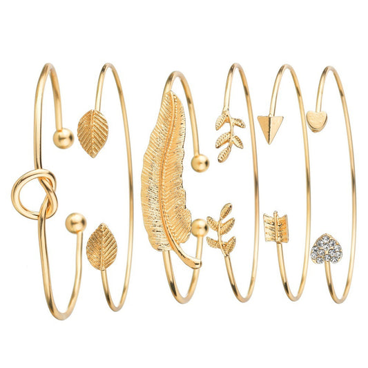 Love Leaf Bracelet Set