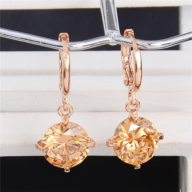 Golden Glow CZ Hoop Earrings – Elegant Holiday Gift