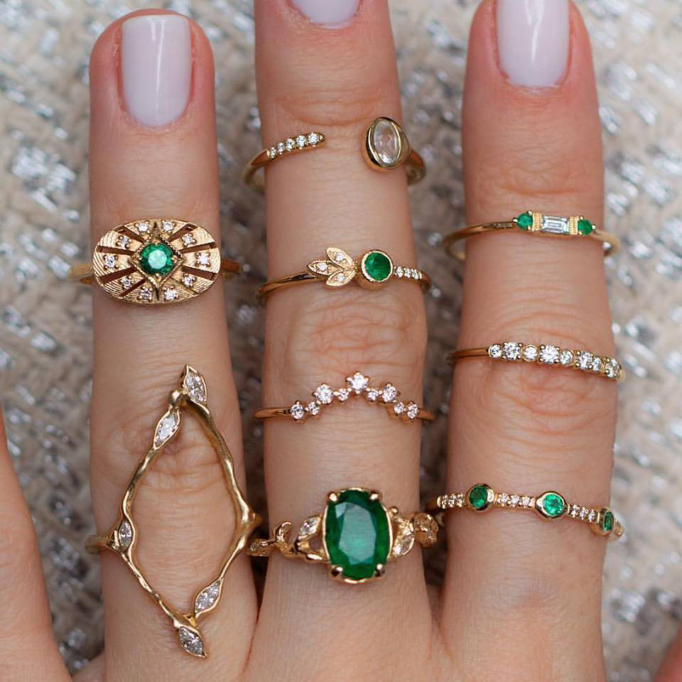 Emerald Radiance Diamond Ring Collection