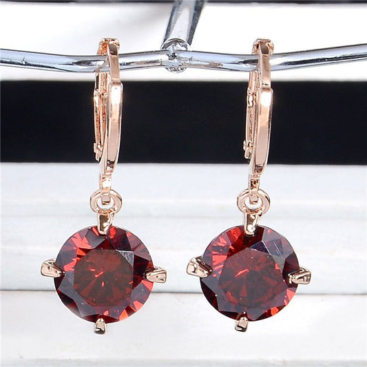 Golden Glow CZ Hoop Earrings – Elegant Holiday Gift