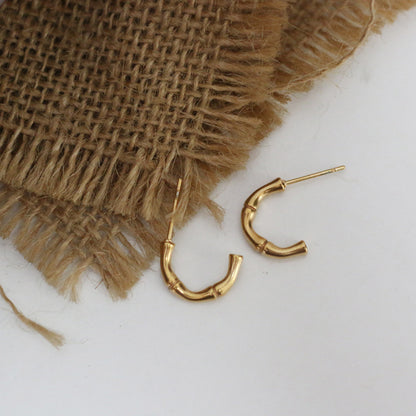 Zen Bamboo Stud Earrings