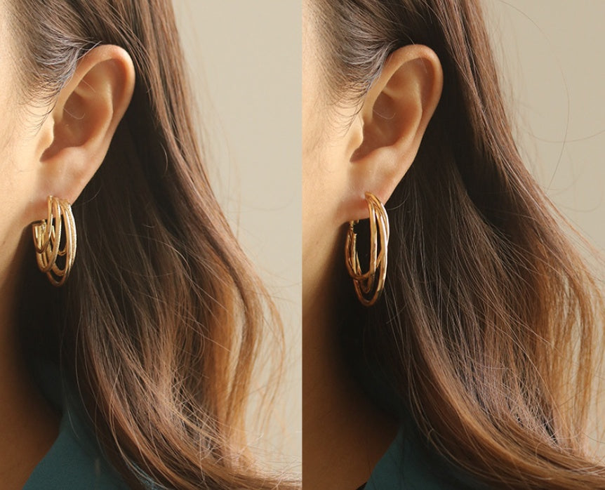 Golden Gleam Plated Earrings