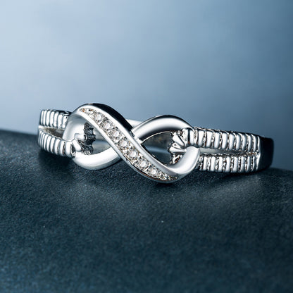 Eternal Glimmer White Gold & Zircon Ring