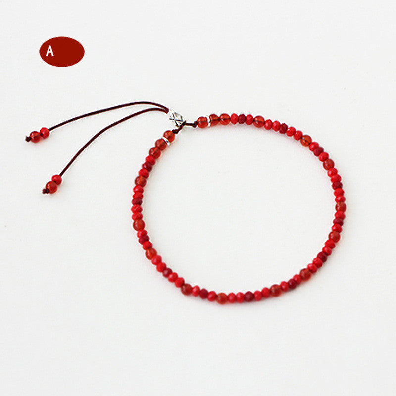 Crimson Onyx Artisan Strand Bracelet