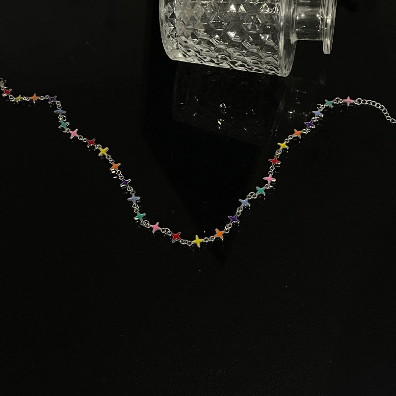 Vivid Aura Cross Necklace