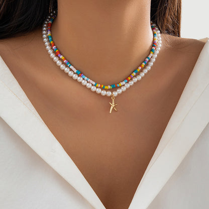 Starfish Shell Duo Necklace