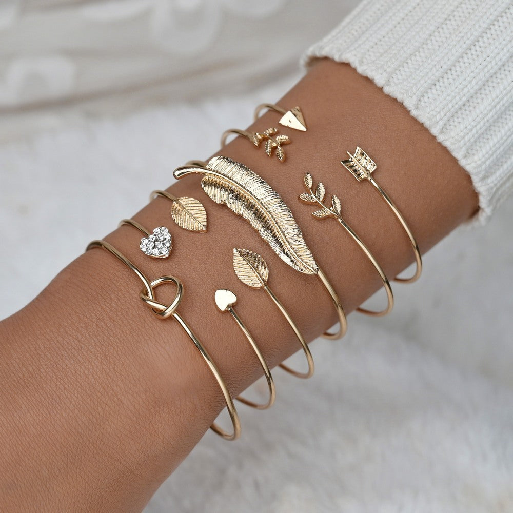 Love Leaf Bracelet Set