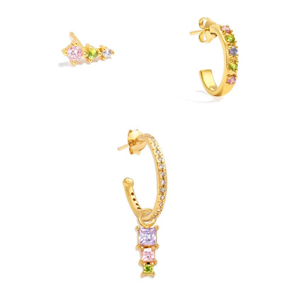 Chic Trio Statement Earrings Set