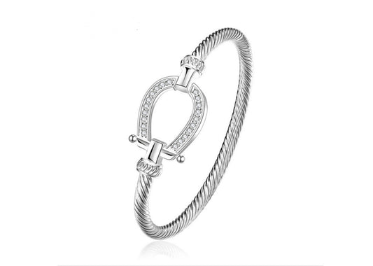 Crystal Radiance Silver Bracelet