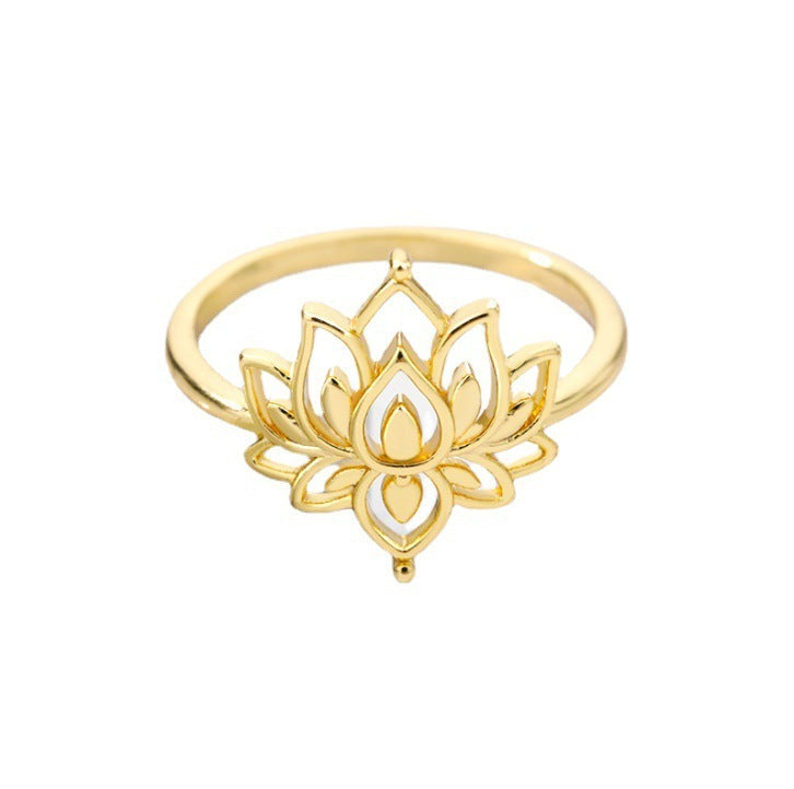 Celestial Lotus Couple Rings