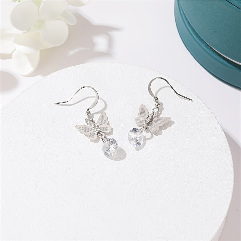 Radiant Grace Zircon Stud Earrings