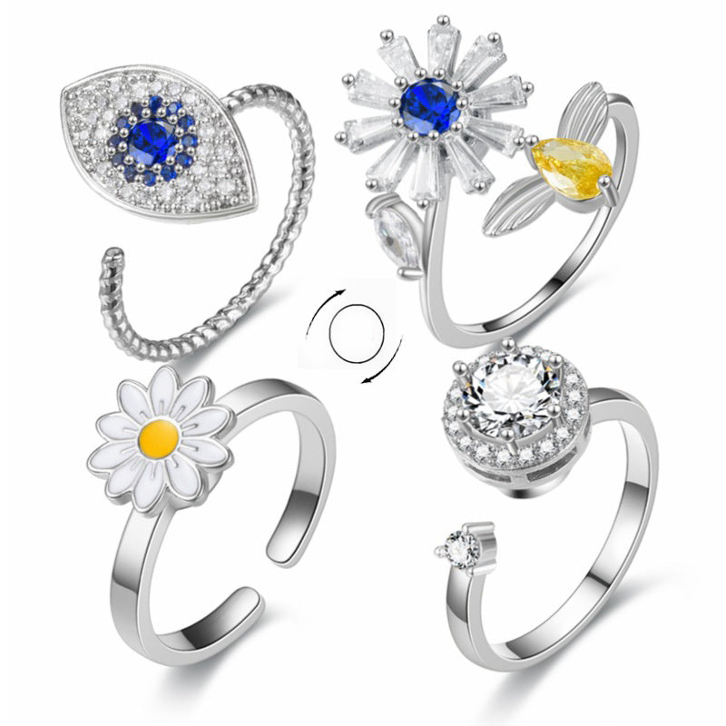Blooming Gaze Fidget Spinner Ring