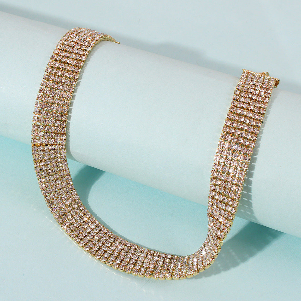 Trendy Rhinestone Sparkle Necklace