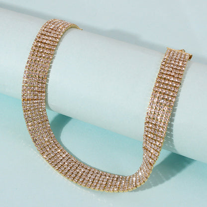 Trendy Rhinestone Sparkle Necklace