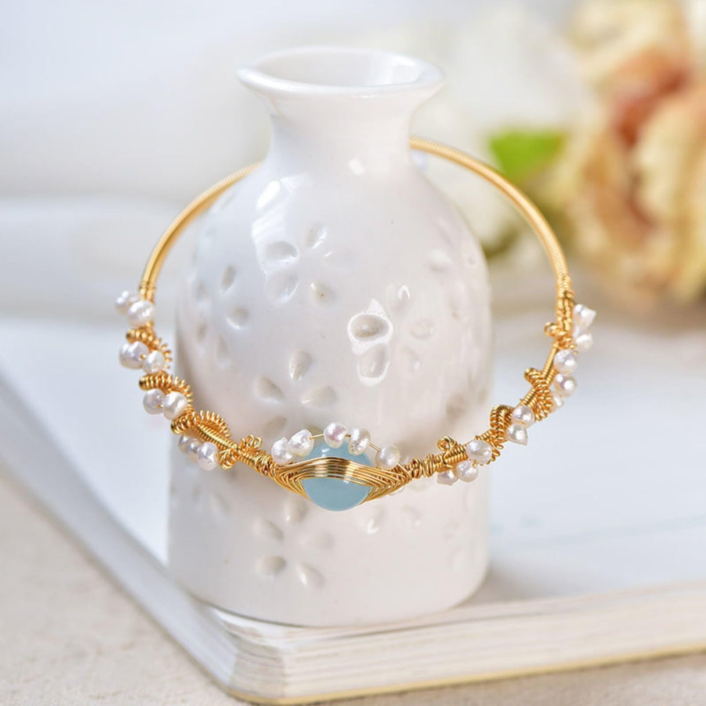 Gold Pearl Bracelet