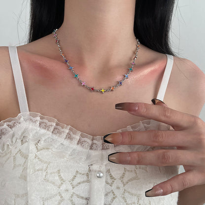 Vivid Aura Cross Necklace