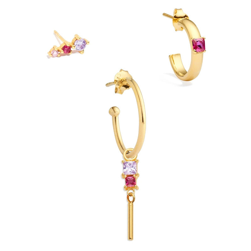 Chic Trio Statement Earrings Set