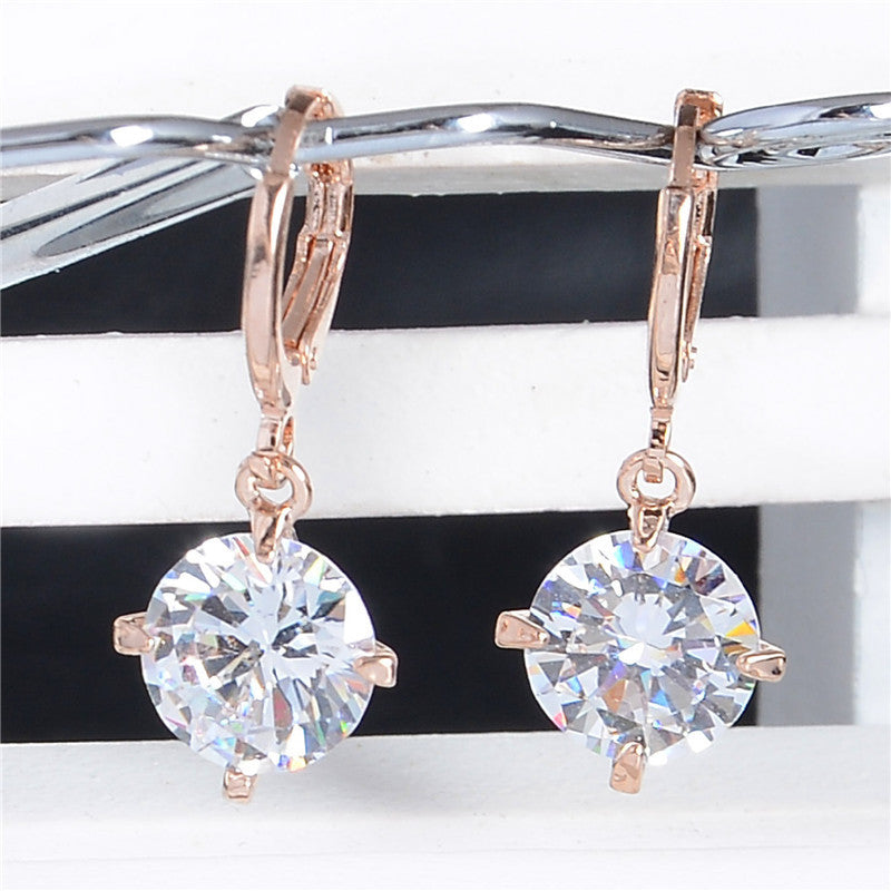 Golden Glow CZ Hoop Earrings – Elegant Holiday Gift