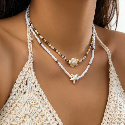 Starfish Shell Duo Necklace