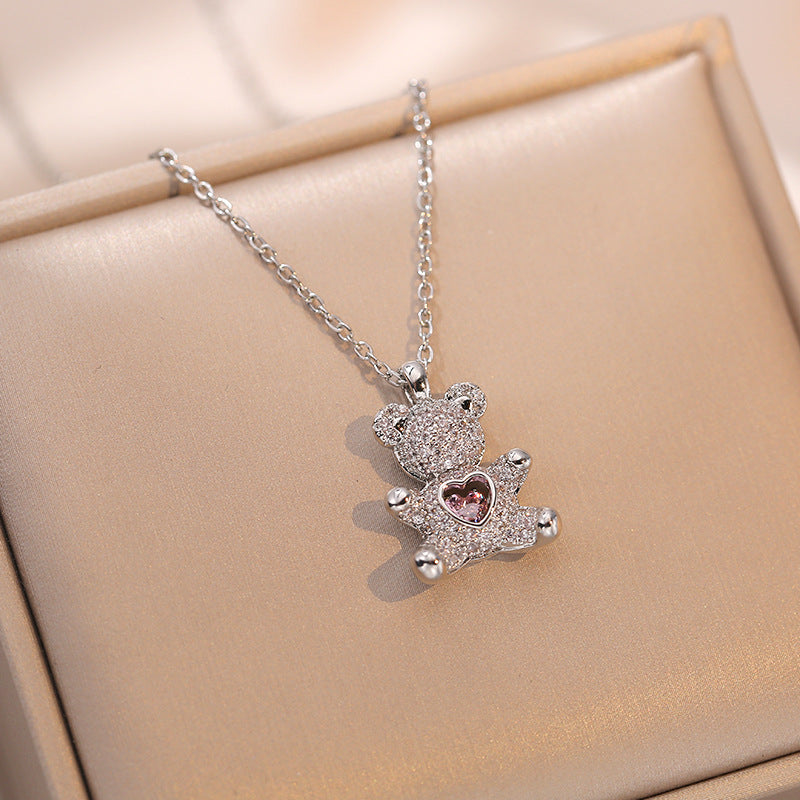 Bear Heart Love Necklace